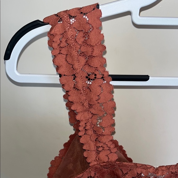 Free People Lace Cropped Tank Top Bralette in Rust - Picture 6 of 6